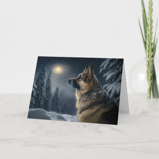 German Shepherd Holiday Feestdagen Kaart (Voorkant)