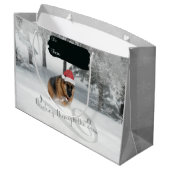 German Shepherd Holiday Gift Bag Groot Cadeauzakje (Achterkant Gekanteld)
