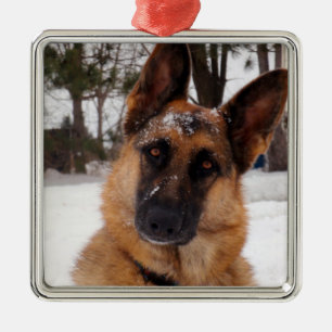 German Shepherd Holiday Orname Metalen Ornament