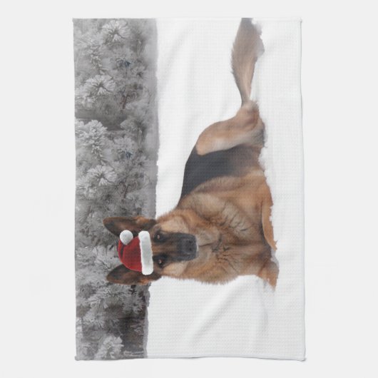 German Shepherd Holiday Theedoek (Verticaal)