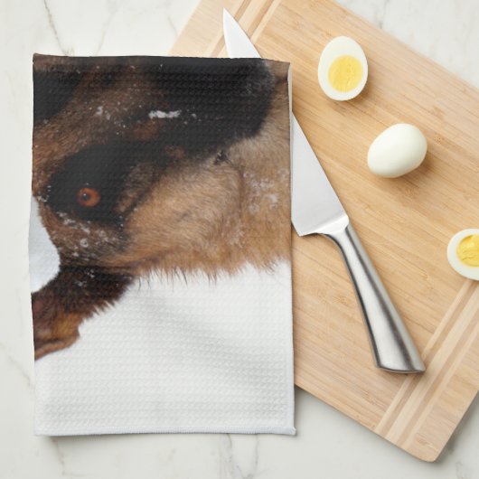 German Shepherd Holiday Theedoek (Quarter Fold)