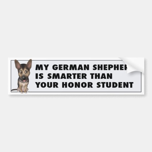 German Shepherd Honor GS1 Bumpersticker (Voorkant)