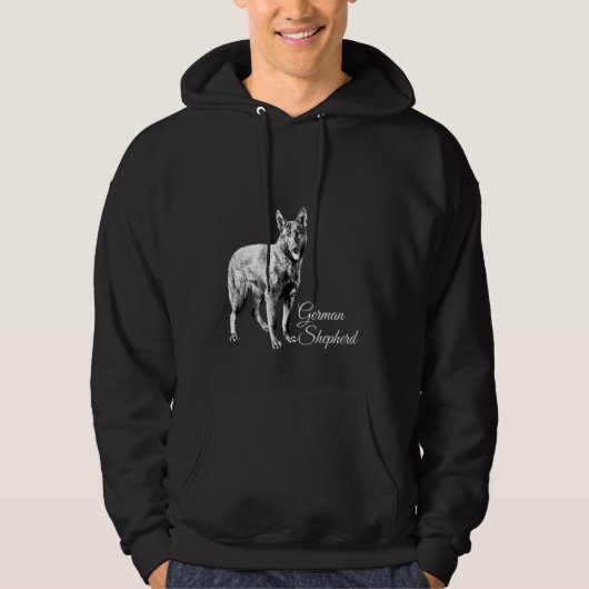 German Shepherd Hoodie (Voorkant)