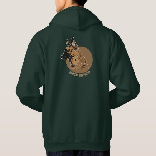 German Shepherd Hoodie (Achterkant)