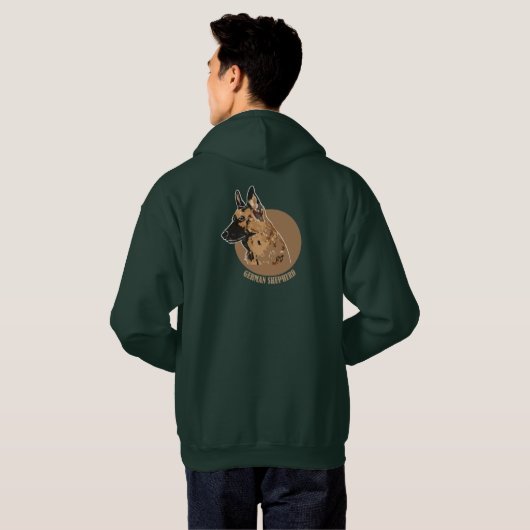 German Shepherd Hoodie (Achterkant volledig)