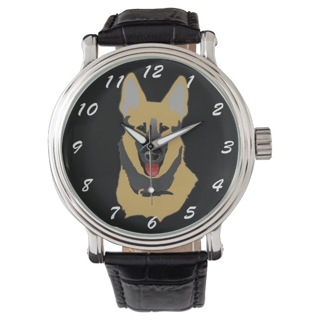 German Shepherd Horloge (Voorkant)