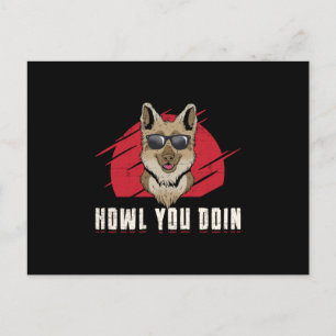 German Shepherd Howl you Doin Dog Funny Briefkaart