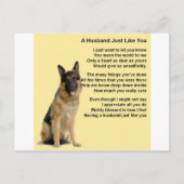 German Shepherd Husband Poem Briefkaart (Voorkant)