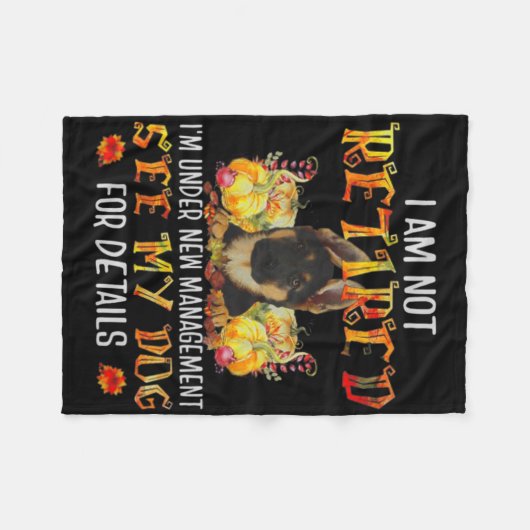 German Shepherd I Am Not Retired I'm Under New Man Fleece Deken (Voorkant (Horizontaal))