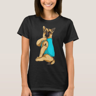 German Shepherd I Love Mam Tattoo Apparel Dog Ma T-shirt