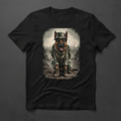 German Shepherd in a Soldier's Suit T-shirt