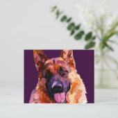 German Shepherd in Bright Colors Briefkaart (Staand voorkant)