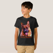 German Shepherd in Bright Colors T-shirt (Voorkant volledig)