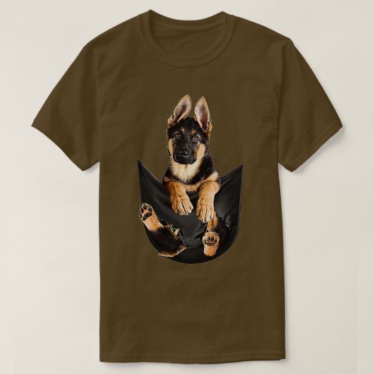 German Shepherd In Pocket Funny Dog Lover Gifts T-shirt (Design voorkant)