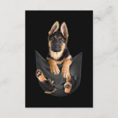 German Shepherd in Pocket T-Shirt Funny Dog Lover Informatiekaartje (Voorkant)