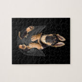 German Shepherd in Pocket T-Shirt Funny Dog Lover Legpuzzel (Horizontaal)