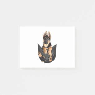 German Shepherd in Pocket T-Shirt Funny Dog Lover Post-it® Notes