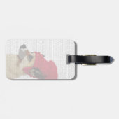 German Shepherd in Red Wooly Pet Bagagelabel (Achterkant horizontaal)