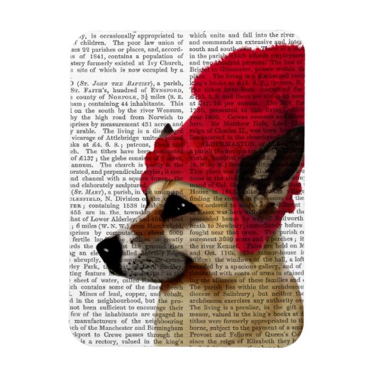 German Shepherd in Red Wooly Pet Magneet (Verticaal)