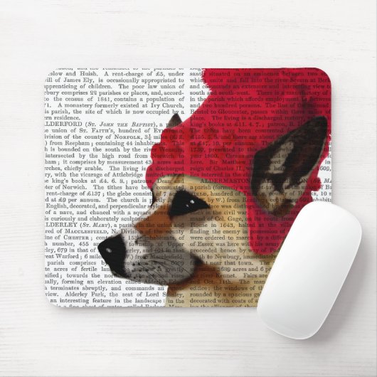 German Shepherd in Red Wooly Pet Muismat (Met muis)