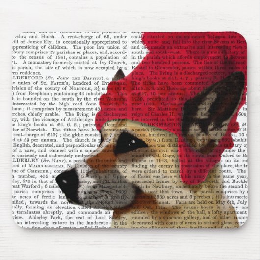 German Shepherd in Red Wooly Pet Muismat (Voorkant)