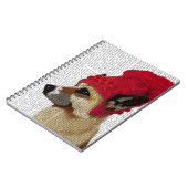 German Shepherd in Red Wooly Pet Notitieboek (Linkerzijde)