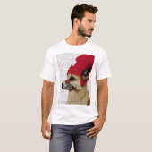 German Shepherd in Red Wooly Pet T-shirt (Voorkant volledig)