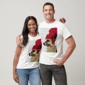 German Shepherd in Red Wooly Pet T-shirt (Unisex)