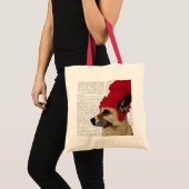 German Shepherd in Red Wooly Pet Tote Bag (Voorkant (product))
