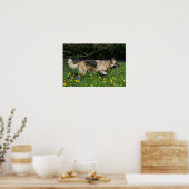 German Shepherd in Yellow Flowers Poster (Keuken)