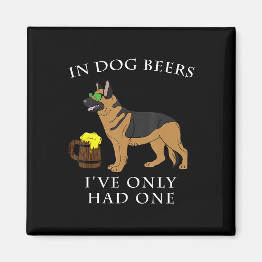 German Shepherd Irish St Patrick Day Magneet (Voorkant)