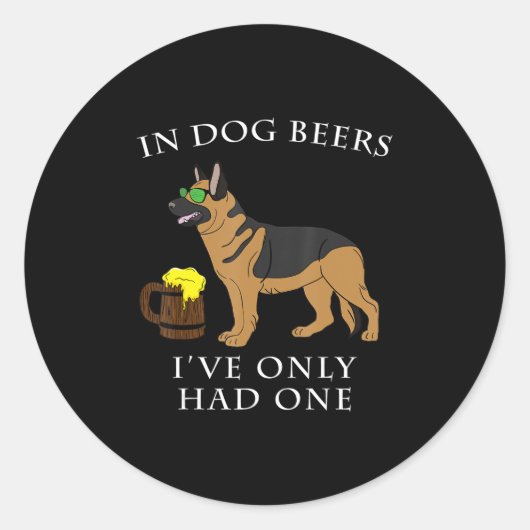 German Shepherd Irish St Patrick Day Ronde Sticker (Voorkant)