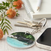 German Shepherd Jumping in Water Sleutelhanger (Voorkant Rechts)