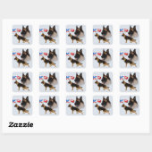 German Shepherd K9 Vierkante Sticker (Vel)