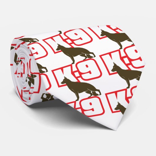 German Shepherd K-9 Stropdas (Opgerold)