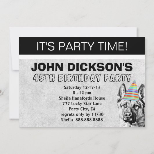 German Shepherd Kaart (Achterkant)