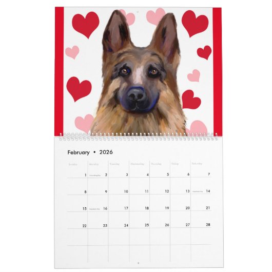 German Shepherd Kalender (Feb 2026)