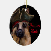 GERMAN SHEPHERD KERAMISCH ORNAMENT (Rechts)