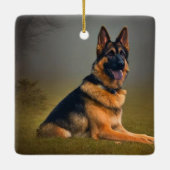 German Shepherd Keramisch Ornament (Achterkant)