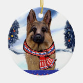 GERMAN SHEPHERD KERAMISCH ORNAMENT (Voorkant)