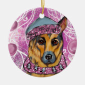 German Shepherd Keramisch Ornament (Voorkant)