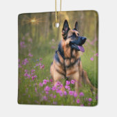 German Shepherd Keramisch Ornament (Links)