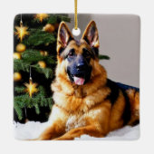German Shepherd Keramisch Ornament (Achterkant)
