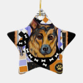 GERMAN SHEPHERD KERAMISCH ORNAMENT (Voorkant)