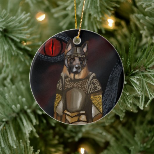 German Shepherd Keramisch Ornament (Boom)