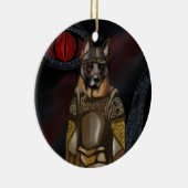 German Shepherd Keramisch Ornament (Rechts)