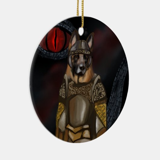 German Shepherd Keramisch Ornament (Rechts)