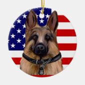 German Shepherd Keramisch Ornament (Voorkant)