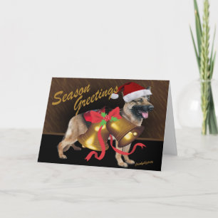 German Shepherd kerstbalkaartjes Feestdagen Kaart