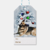 German Shepherd kerstcadeautjes Cadeaulabel (Voorkant)